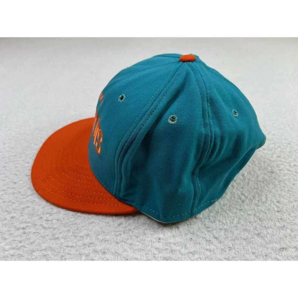 Vintage Miami Dolphins Hat Cap Snapback Mens Teal Orange NFL Football AJD USA